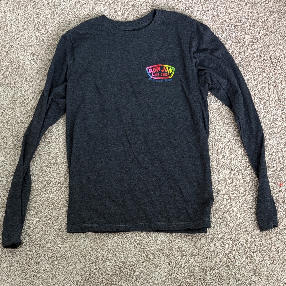 Ron Jon Black Long Sleeve with Colorful Logo